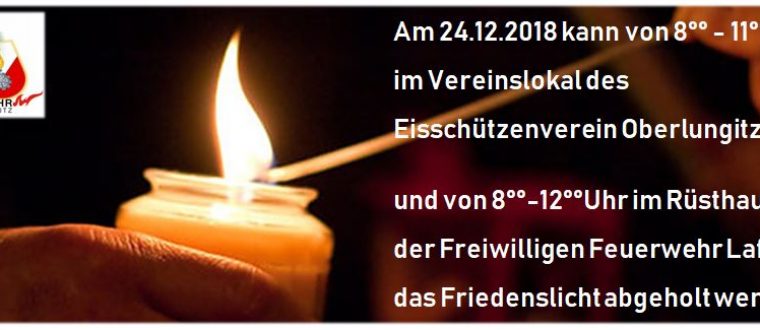 Friedenslicht am 24.12.2018